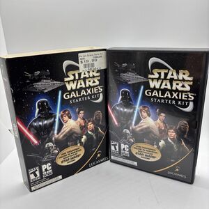 Star Wars Galaxies Starter Kit PC CD-ROM Video Game Complete CIB with Slipcover